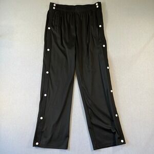 Deyeek Mens Large Snap Button Black Tear Away Track Pants Rehab Training